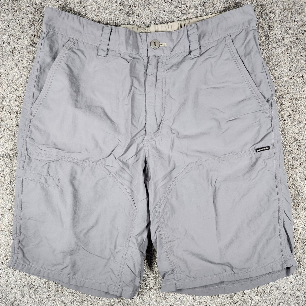 Patagonia Hiking Shorts Mens L Gray Outdoor Quick Dry Excellent